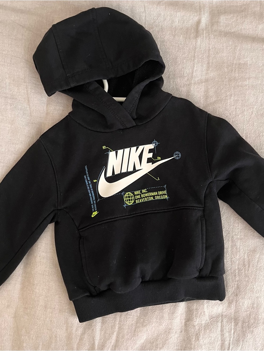 Nike Kids Black Logo Hoodie Sweatshirt